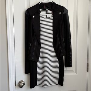 Black and White Mini Dress Set